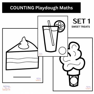 Counting Playdough Mats Sweet Treats
